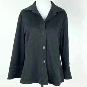 Ellen Tracy light blazer size 16 ribbed 4 Button